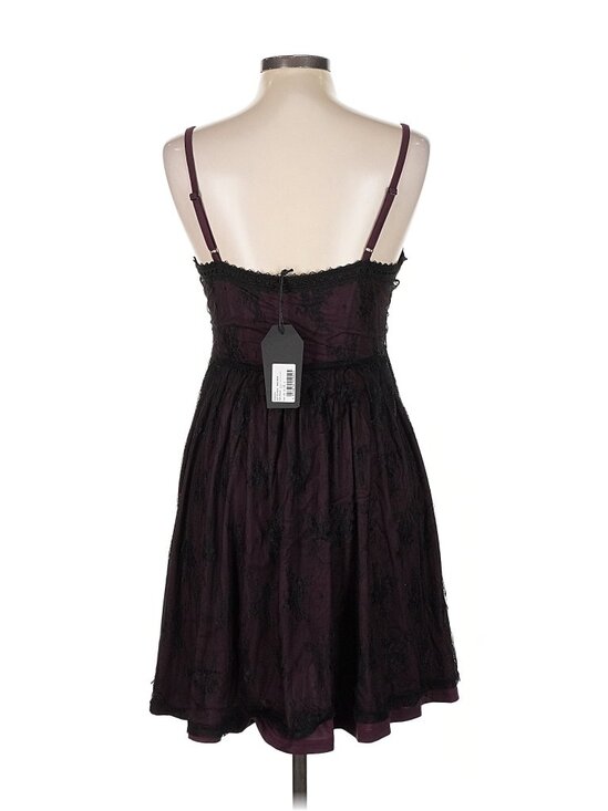 DISTURBIA Anastasie burgundy stretch lace mini dress - Picture 6 of 8